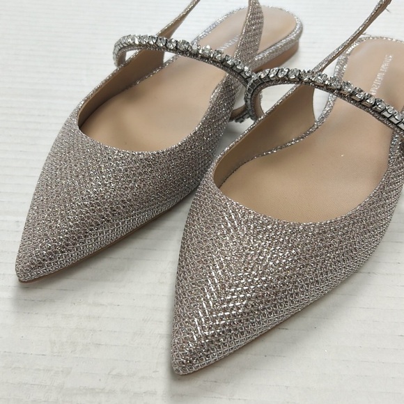 STUART WEITZMAN Crystalline Embossed Slingback Flats - Picture 3 of 6